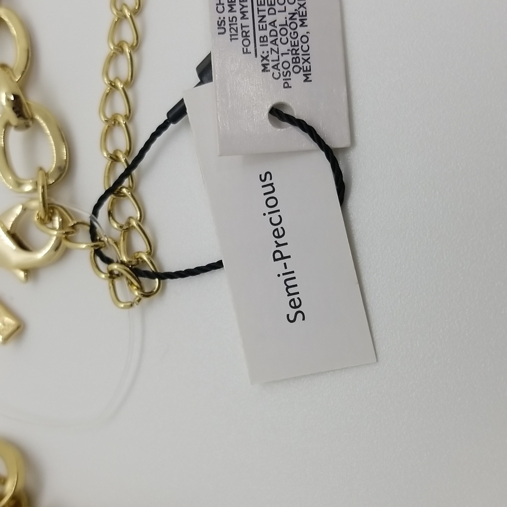 WHBM Semi Precious Stone & Gold-Toned Necklace‎ - Picture 2 of 7
